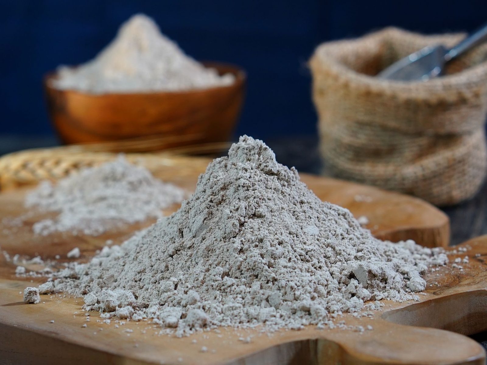 Heap of off-white dolomite powder
